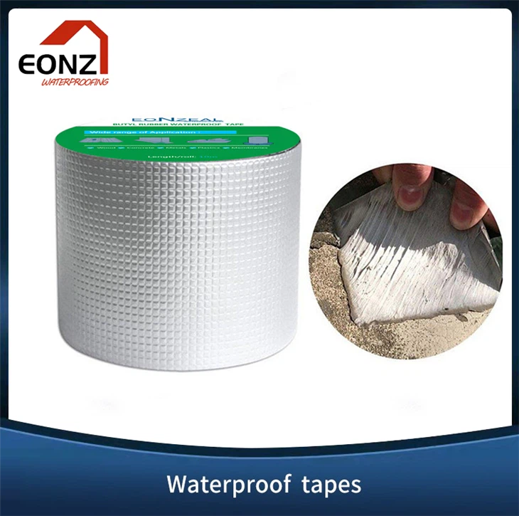Aluminium Flashing Waterproof Butyl Tape With Yellow Glue Very Sticky